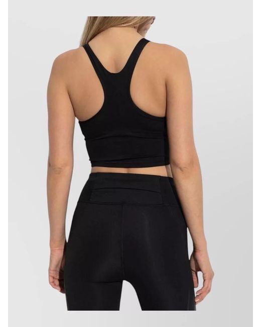 Adidas By Stella McCartney Black Logo Cropped Tank Racerback Stretch Top