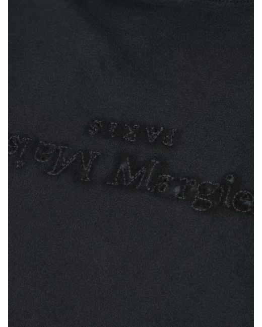 Maison Margiela Black Ribbed Cotton Loose-Fit T-Shirt