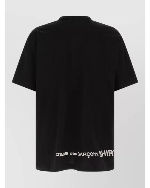 Comme des Garçons Black Logo Signature T Shirt Crew Neck for men