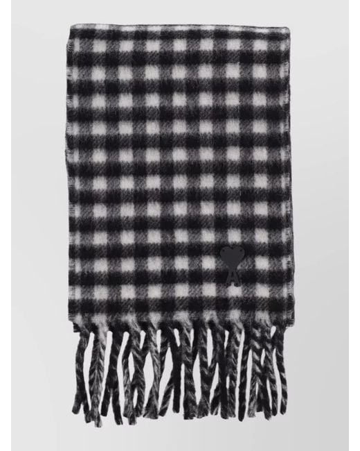 AMI White Wool Scarf