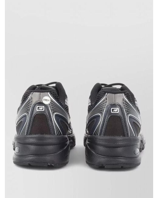 New Balance Black Mesh Upper Sneakers Rubber Sole Design