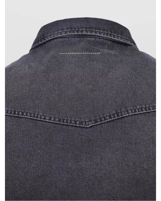 MM6 by Maison Margiela Blue Cotton Shirt for men