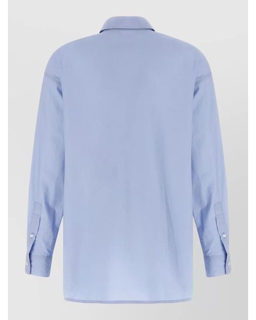 Maison Kitsuné Blue Baby Fox Shirt Long Sleeves Buttoned Cuffs