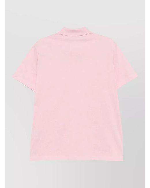 Paul & Shark Pink Cotton Polo Shirt Logo Short Sleeves for men