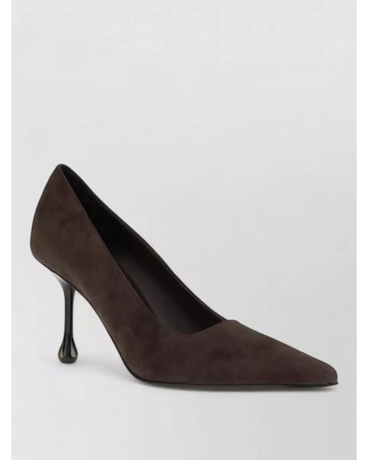 Jimmy Choo Brown Leather Pointed-Toe Pumps