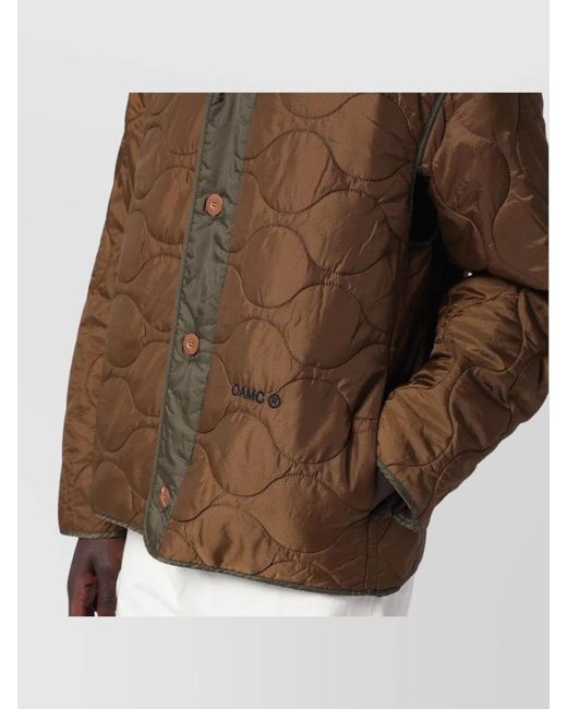 OAMC White Combat Liner Jacket Contrast Panel for men