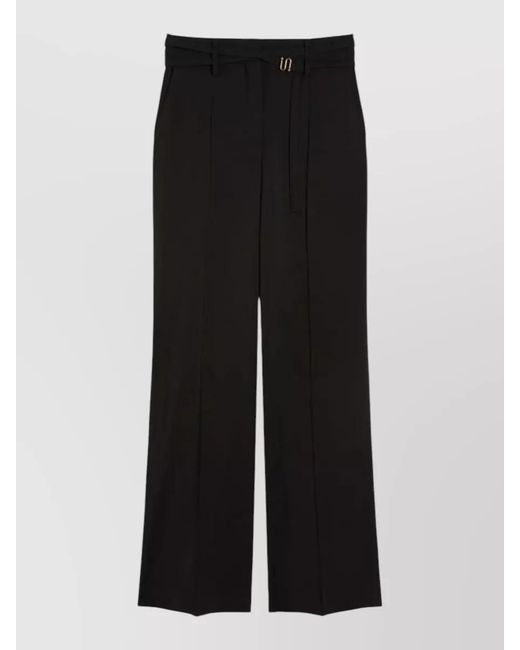 Sportmax Black Wool Flared Trousers