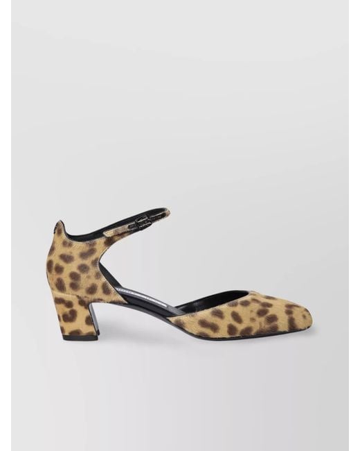 Jimmy Choo Multicolor Leopard-Print Calf Hair Mary Jane Pumps