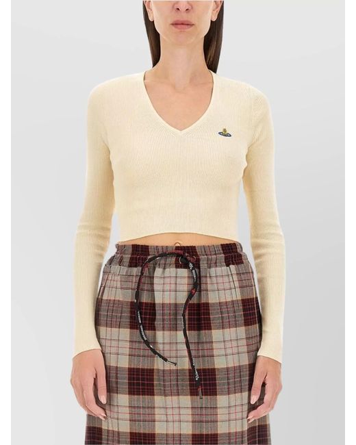 Vivienne Westwood Natural Cashmere Bea Knitted Top