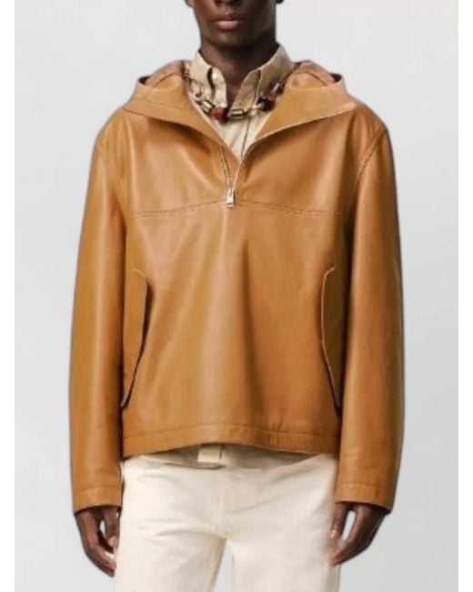 AMI Multicolor Hooded Coat Buttoned Back Detail Pockets for men