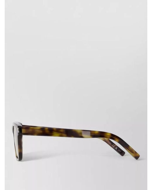 Saint Laurent Gray Sl 819 Acetate Rectangular Sunglasses Tortoiseshell