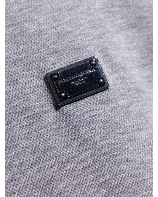 Dolce & Gabbana Gray Cotton Oversized Tank Top for men
