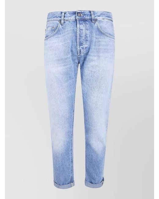 Dondup Blue George Skinny Jeans Five Pocket Design for men