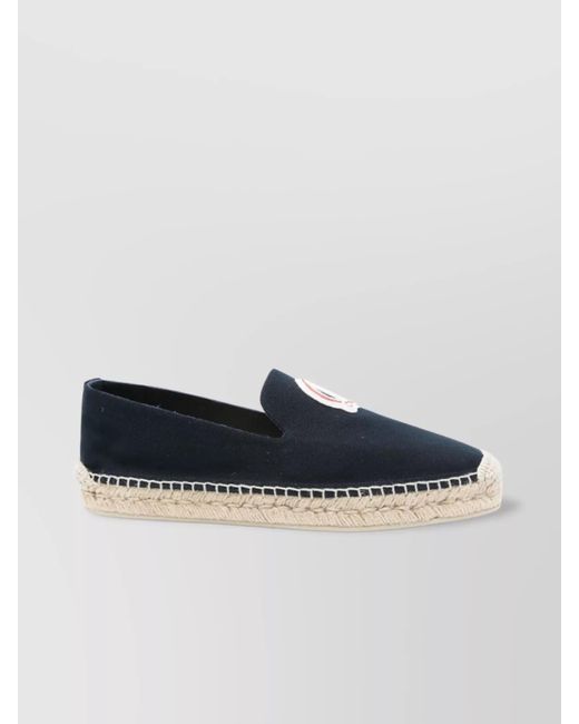 Christian Louboutin Blue Loafers With Braided Sole And Embroidered Detail for men