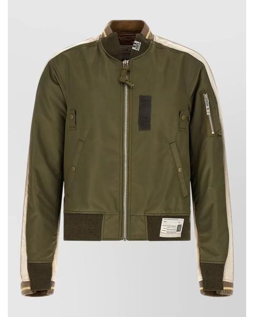 Maison Mihara Yasuhiro Green Aviator Bomber Jacket for men