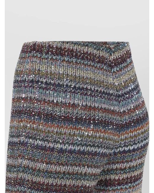 Missoni Gray Metallic Flared Trousers