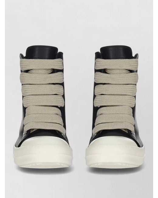 Rick Owens Multicolor Jumbolace High Top Sneakers Leather Toecap for men