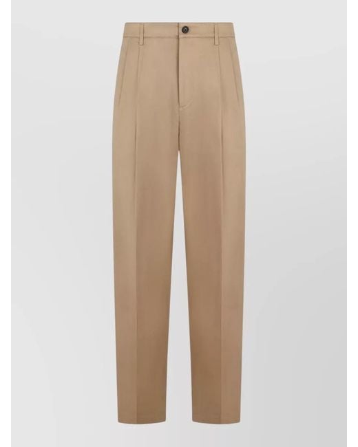 Department 5 Natural Chino Trousers Regular Fit Pleated Design for men
