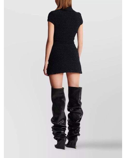 Balmain Black Tweed Mini Skirt