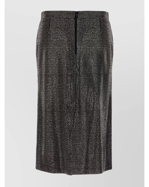 GIUSEPPE DI MORABITO Black Embellished Viscose Pencil Skirt