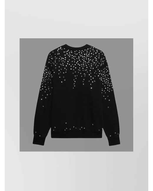 1989 STUDIO Black Crystal-Embellished Crew-Neck Sweatshirt for men