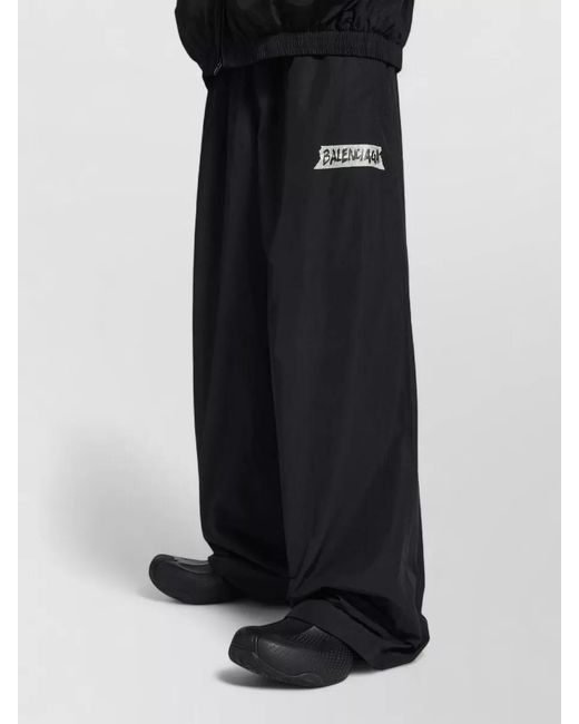 Balenciaga Blue Wide-Leg Track Pants for men