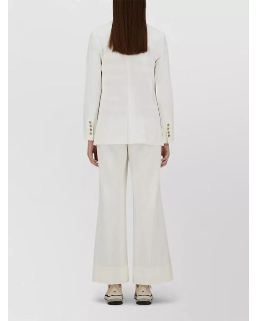 Herno White Tailored Suit Jacket Trousers Notched Lapels