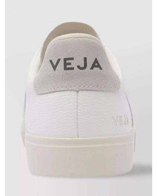 Veja White Leather Campo Low-Top Sneakers for men
