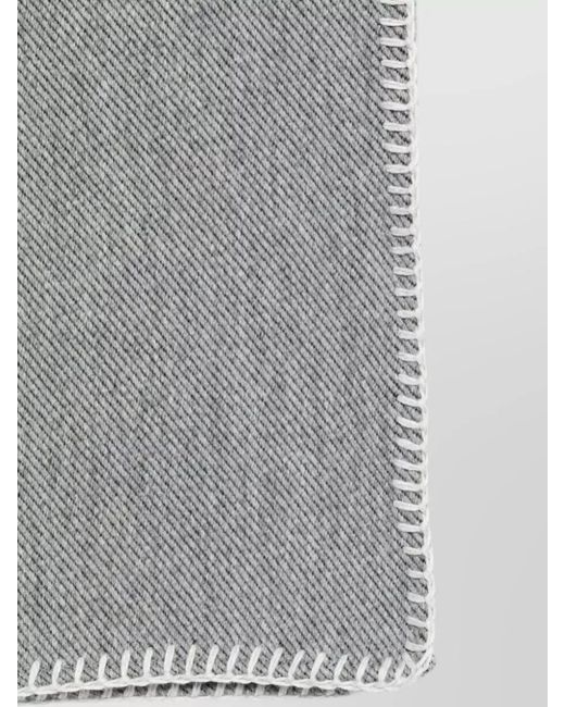 Givenchy Gray Large Scarf Contrasting Border Geometric Pattern for men