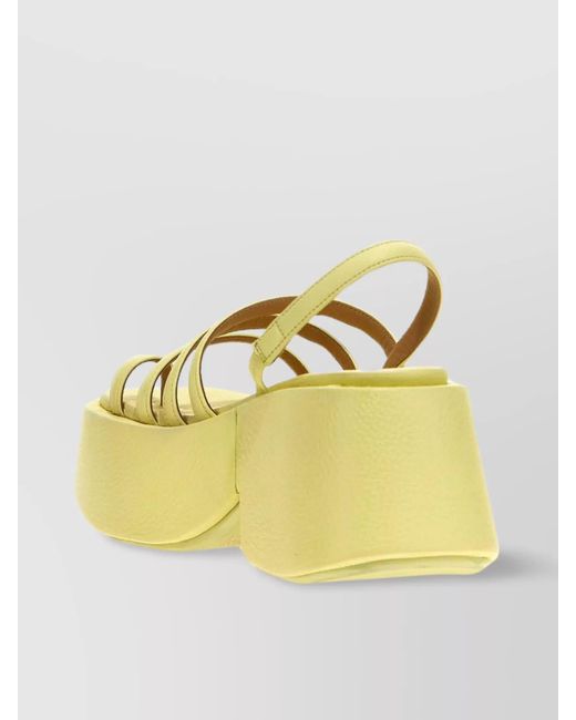 Marsèll Metallic Leather Platform Sandals