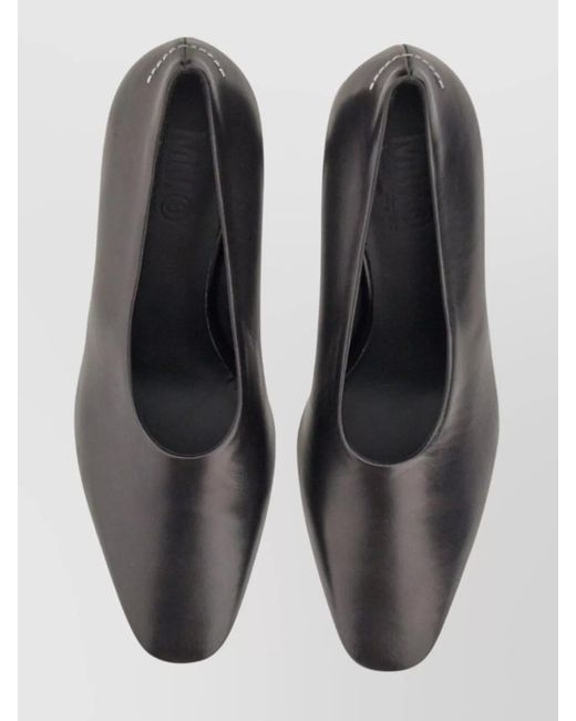 MM6 by Maison Margiela Brown Leather Pumps