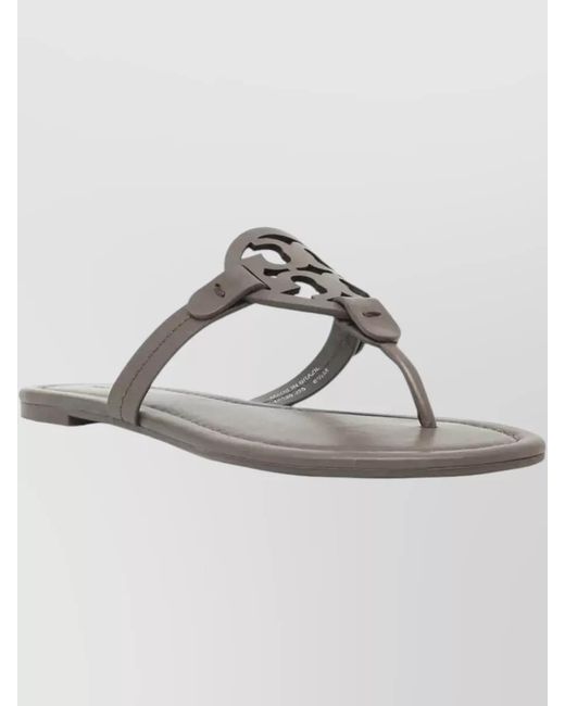 Tory Burch Multicolor Miller Sandals Round Footbed Flat Sole