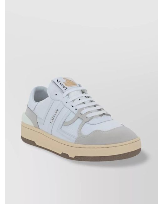 Lanvin White Leather Low Top Sneakers