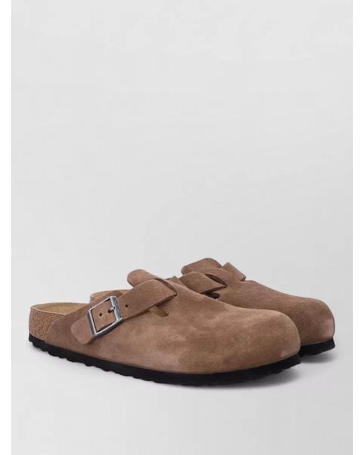 Birkenstock Brown Leather Mules Boston