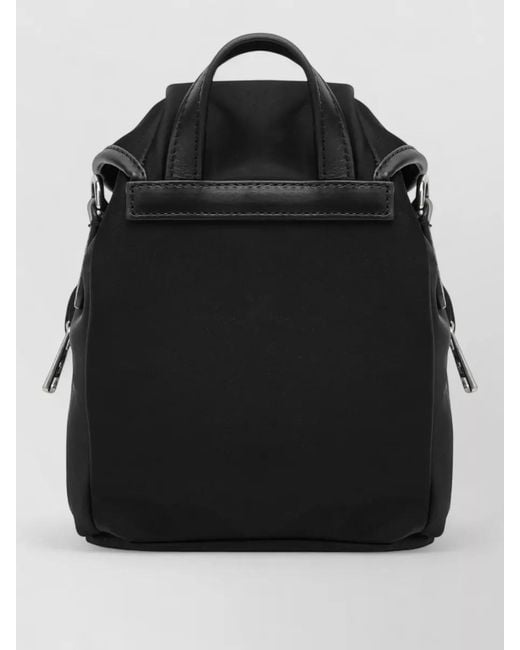 Moncler Black Backpack Adjustable Straps Top Handle Zip Pockets