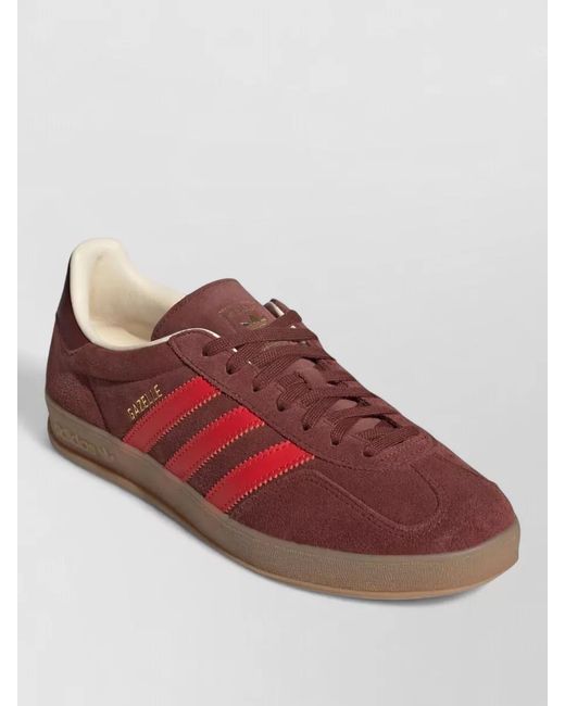 Adidas Red Suede Low-Top Sneakers for men