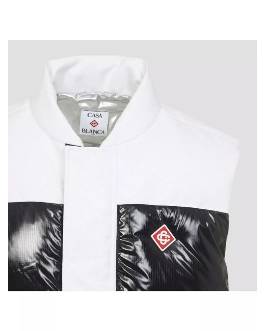 Casablanca White Down Puffer Vest for men