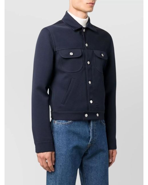 Courreges Blue Single-Breasted Blazer for men