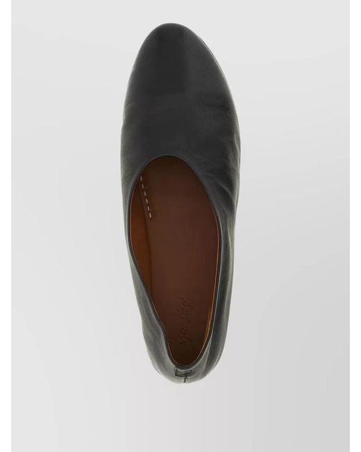 Marsèll Gray Leather Ballet Flats Coltellaccio