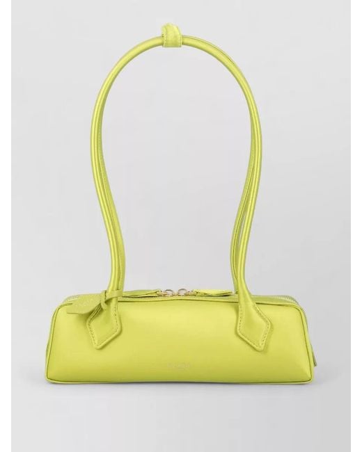 Alaïa Yellow Le Teckel Small Satin Shoulder Bag