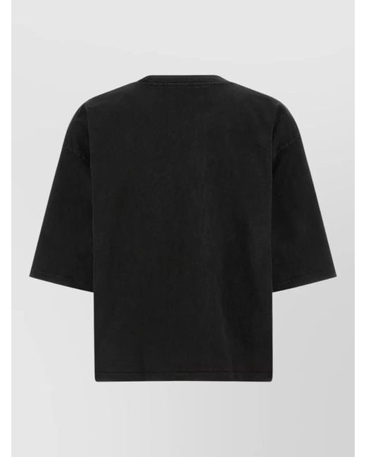 Willy Chavarria Black Printed Oversized Cotton T-Shirt for men