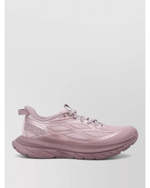 Hoka One One Pink Camouflage-Print Low-Top Sneakers