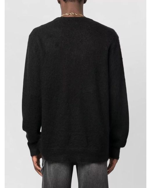 BLUE SKY INN Blue Logo Wool Blend Crew Neck Sweater for men