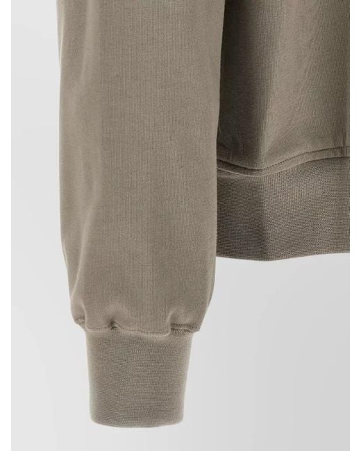 Rick Owens Gray Hooded Jacket Adjustable Drawstring Side Pockets for men