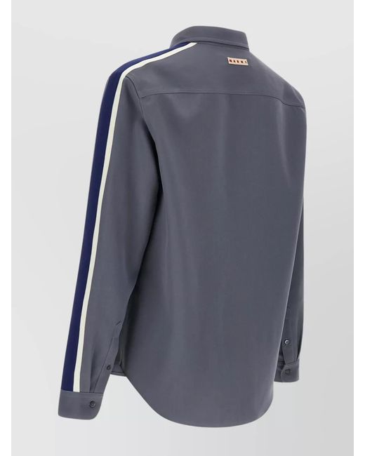 Marni Blue Virgin Wool Shirt for men