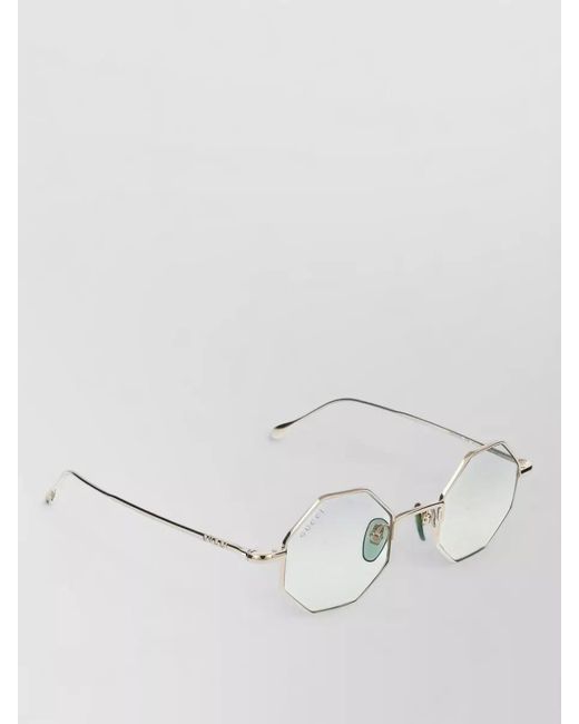 Gucci Natural Sunglasses Gg1814S 004 Octagonal Metal Frame
