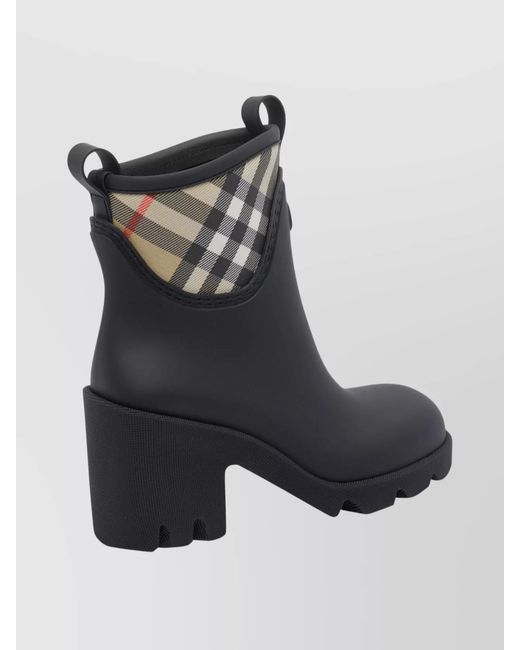 Burberry Blue Rubber Chelsea Ankle Boots