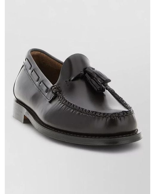 G.H.BASS Gray Weejuns Larkin Tassel Leather Moccasin Loafers for men