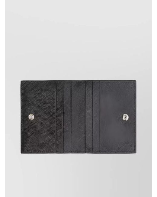 Prada Metallic Leather Cardholder for men