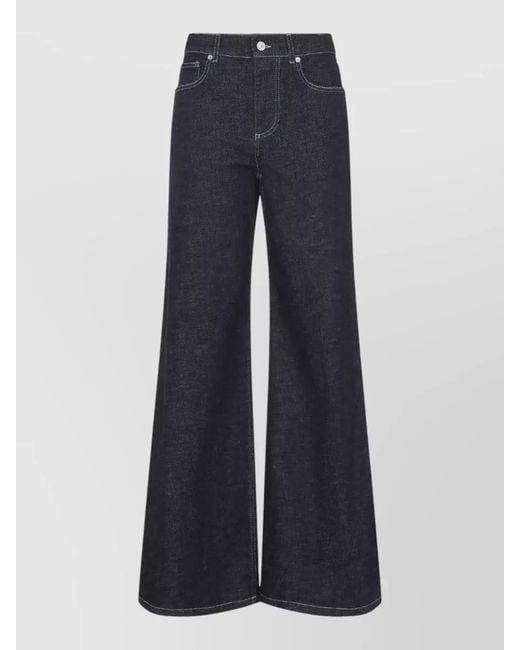 Marni Blue Denim Mid-Rise Wide-Leg Jeans